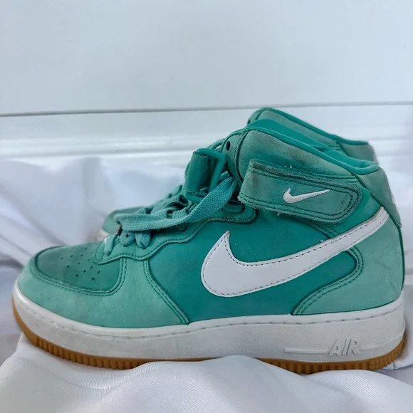 Men’s Nike Air Force 1 Mid Washed Teal - Picture 2 of 10